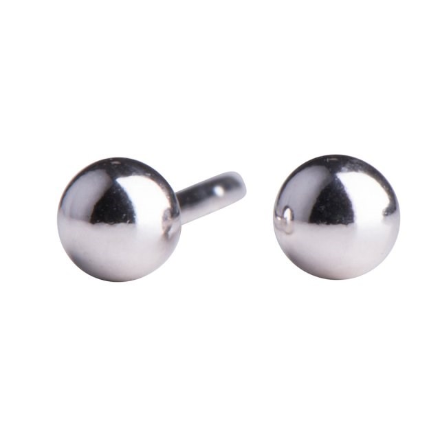 Kugle Ørestikker Sølv 4 mm - runde øreringe i sølv